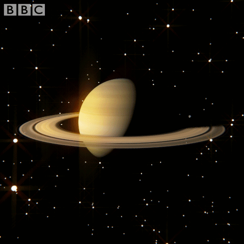 rotating picture of Saturn.