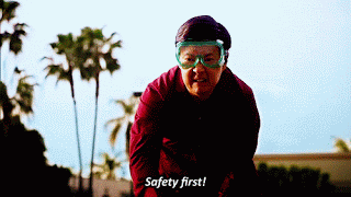 Senior Chang from the show Community saying 'Safety First'